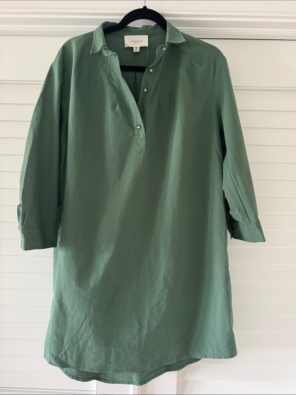 Pomander Place Olive Green Casual Button-Down Shirt